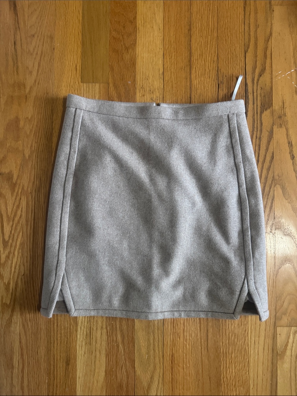 J. Crew Light Gray Wool-Blend Mini Skirt
